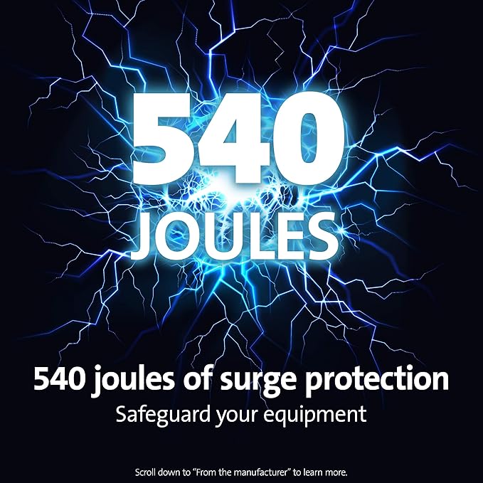 Kensington Guardian 7-Outlet, 6-Foot Cord, & 540 Joules Premium Surge Protector (K38217NA)