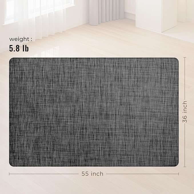 Office Chair Mat,36"x55" Anti-Slip Waterproof Hardwood Floor Chair Mat,Heavy Duty Floor Protector Rolling Chairs for Home Office(Black)