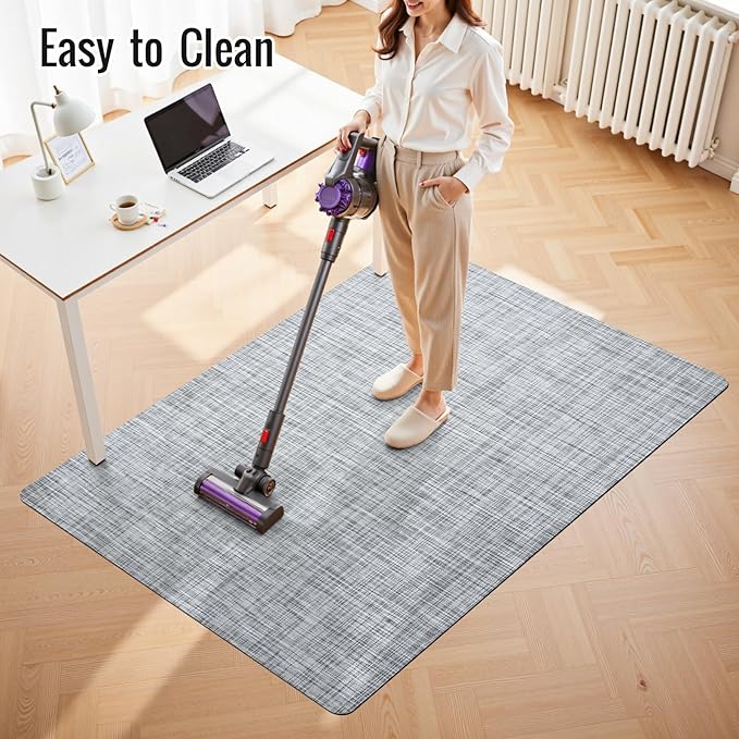 Office Chair Mat,48"x60" Anti-Slip Waterproof Hardwood Floor Chair Mat,Heavy Duty Floor Protector Rolling Chairs for Home Office(Grey)