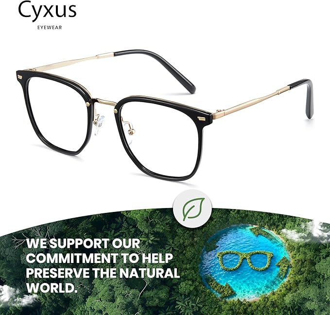 Cyxus Blue Light Glasses for Woman, Stylish Cat Eye Blue Light Blocking Computer Glasses for Working, Laptop and Screen Use