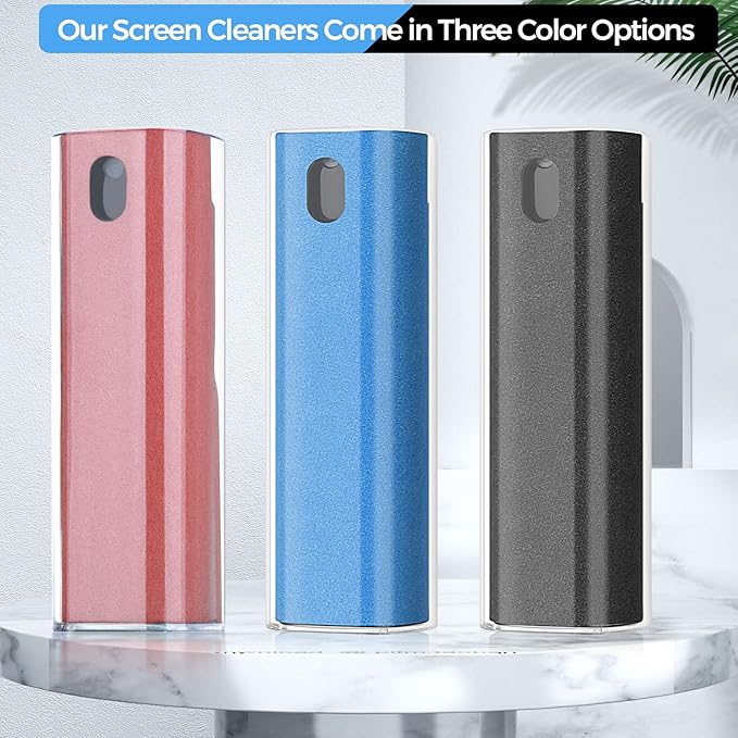 3 Pcs Screen Cleaner, 3 in 1Touchscreen Mist Cleaner Spray Wipe Screen Cleaner Soft Fiber Flannel, Safe for All Phones Glasses Tablet Laptop Car Display Screens