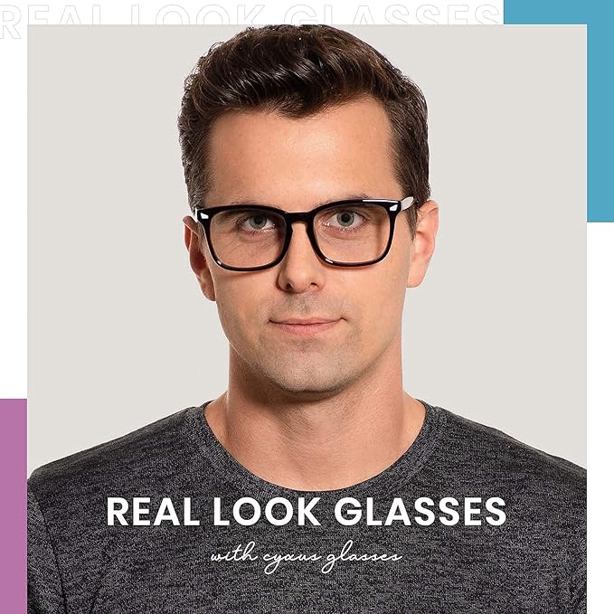 Cyxus Blue Light Glasses Men Women Reduce Eye Strain UV Blocking for Office Work Computer Screen 8082