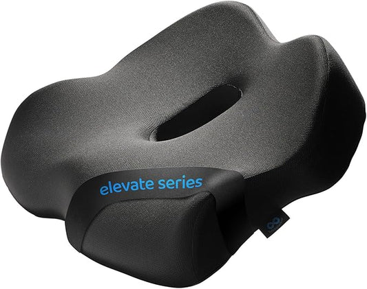 Everlasting Comfort Doctor Recommended Memory Foam Seat Cushion for Office Chairs & Car - Ergonomic Office Desk Accessories - Cushions for Tailbone Pain Relief, Sciatica (Dark Gray, XX-Large)