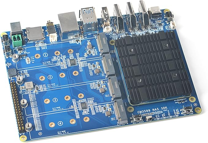 WayPonEV CM3588 Plus NAS Network Storage CPU Module - 4/8/16/32GB RAM, up to 256GB eMMC, 8-core Rockchip RK3588 Chip - for Home Cloud Server, Laptop Alternatives and AI Deep Learning (32+64GB Module)