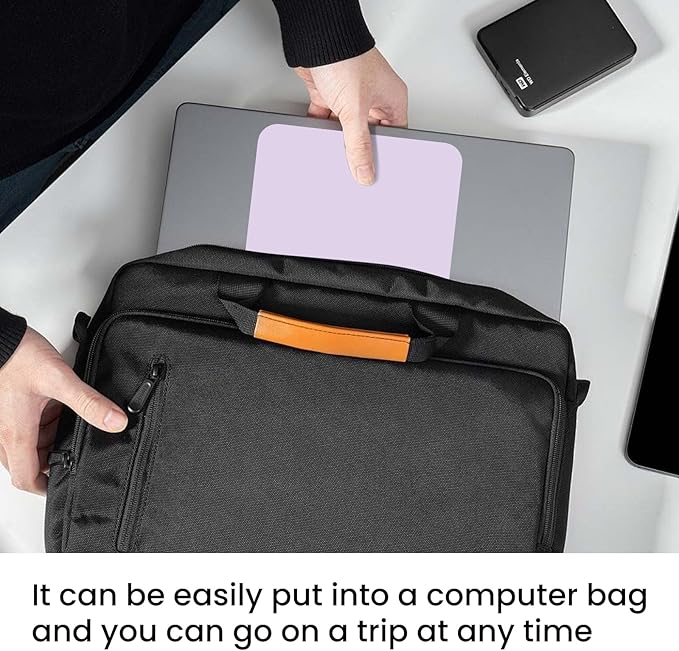 Small Mouse Pad 6 x 8 Inch, Horizontal and Vertical Flexible use. Great for Traveling, Wireless laptops, Keyboard Trays, Offices, etc. (Purple)
