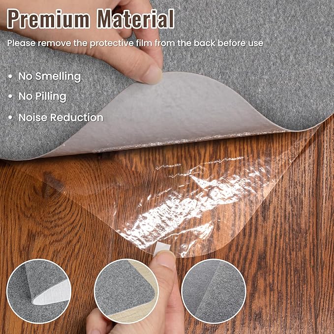 Sycoodeal Office Chair Mat for Hardwood Floor,Slip Resistant Floor Mat for Office Computer Gaming Chair,Heavy Duty Floor Protector for Rolling Chairs,Easy to Clean,Grey(40"x55")
