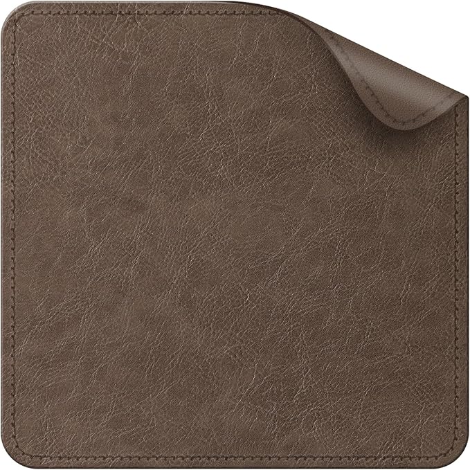 Imitation Crazy Horse Leather Desk Mat - Waterproof Desk Pad - Ideal for Large Mouse Pad and Desk Mats on Top of Desks (Chestnut+Chestnut, 11"*8")