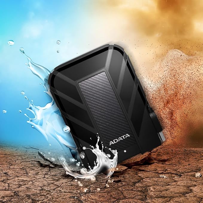 ADATA HD710 Pro - 4 TB External Hard Drive - Shockproof, Waterproof & Dustproof - Durable Storage - For Gamers, Students & Professionals - Mac, PC & Linux Compatible - Black - AHD710P-1TU31-CBK