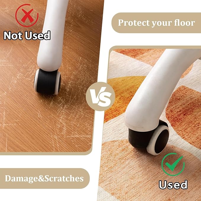 Office Chair Mat for Hardwood Floor, 60"x45" Easy Glide Computer Desk Mat Protector for Rolling Chair Under Desk Rug Nonslip Backing, Machine Wash, (Modern)