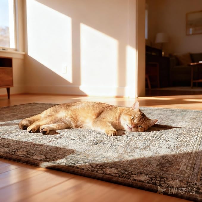 Office Chair Mat for Hardwood Floor, 48"x60" Desk Chair Mat for Home Office, Anti-Slip Under Desk Mat Rug for Rolling Chair,Floor Protector Washable Rugs for Gaming Chairs-Rust