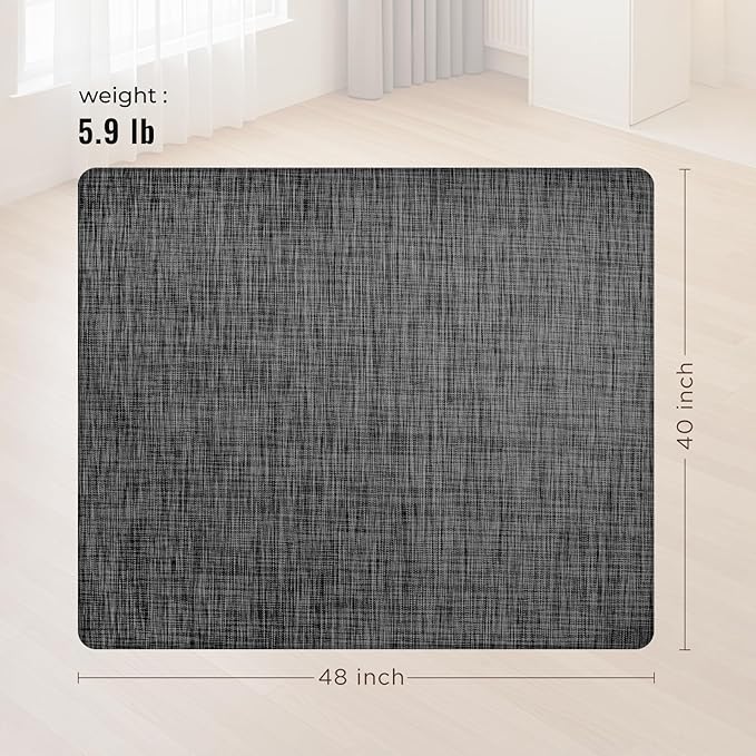 Office Chair Mat,40"x48" Anti-Slip Waterproof Hardwood Floor Chair Mat,Heavy Duty Floor Protector Rolling Chairs for Home Office(Black)
