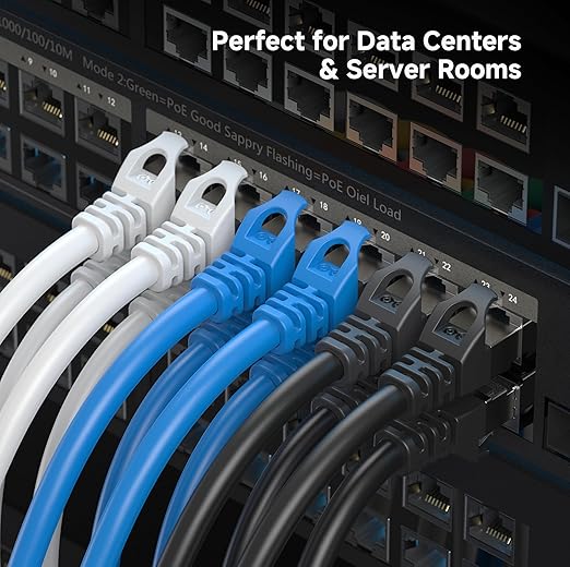 Cable Matters 10Gbps Snagless Long Shielded Cat 6A Ethernet Cable - 100ft, Cat 6A Cable, Cat6A Cord, Ethernet Cord, Black
