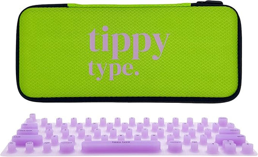 TIPPY TYPE Raised Keyboard Cover for Long Nails - Fits MacBook Pro & Air, iPad 13", & Magic Keyboard (No Numpad) -Silicone -The Original -Comfortable Typing, Quiet, Nail Protection (Violet Haze)