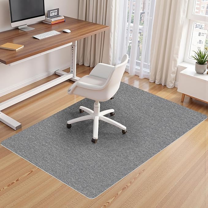 Office Chair Mat,Hard Floor Chair Mat Suitable for Hardwood and Tile Floors,Large Non-Slip Floor Protection Mat,Does Not Pill,Grey(36"x48")