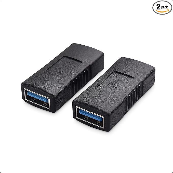 Cable Matters 2-Pack USB 3.0 Coupler USB Female to Female Adapter Gender Changer