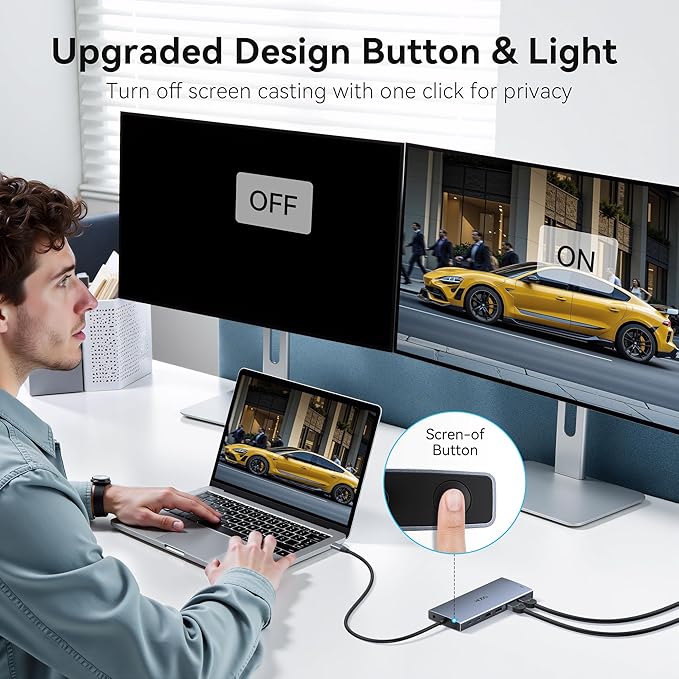 USB C Docking Station Dual Monitor for Dell HP, Laptop Docking Station 3 Monitors 15-in-1 USB C Hub Dock with Dual 4K HDMI+8K DP +VGA+PD+Ethernet+6USB Ports+SD/TF+Audio,USBC Adapter Dongle for Surface