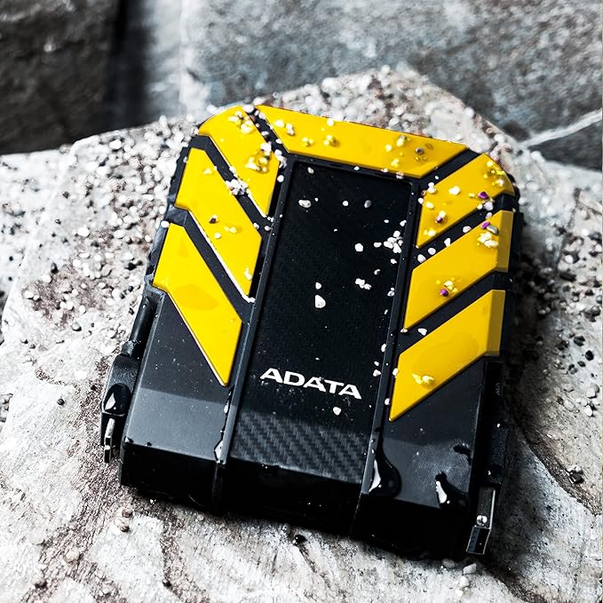 ADATA HD710 Pro - 2 TB External Hard Drive - Shockproof, Waterproof & Dustproof - Durable Storage - For Gamers, Students & Professionals - Mac, PC & Linux Compatible - Yellow - AHD710P-2TU31-CYL