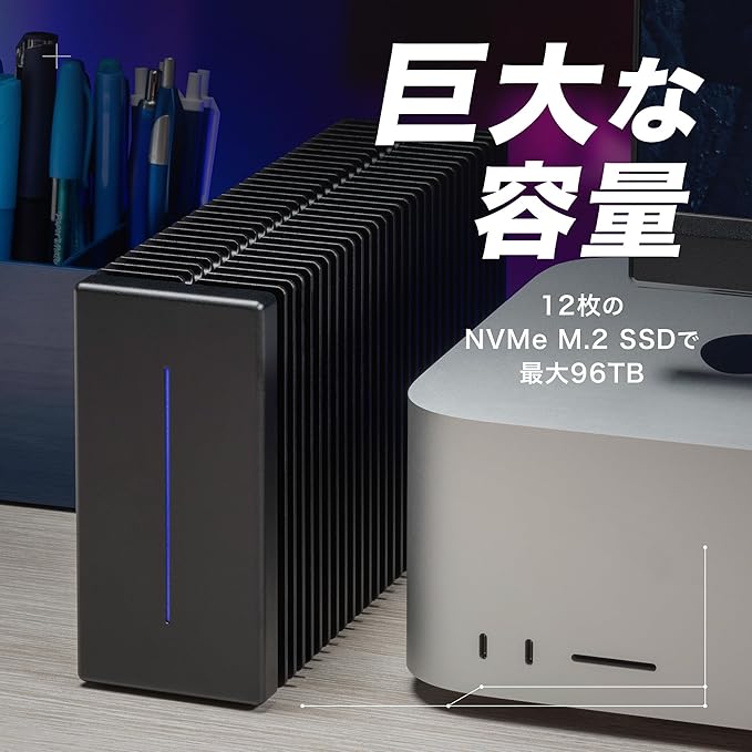 OWC 96TBOWC ThunderBlade X12 Thunderbolt 5 (80Gb/s) NVMe RAID SSD External Storage Solution with SoftRAID