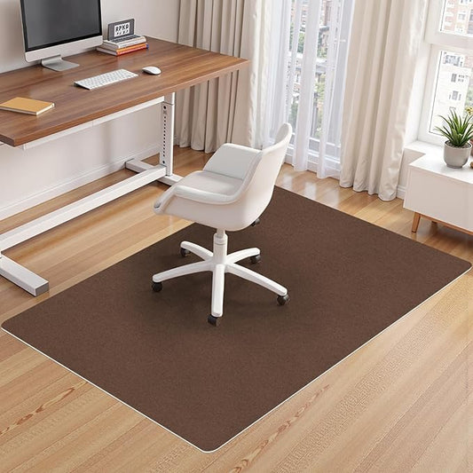 Office Chair Mat,Hard Floor Chair Mat Suitable for Hardwood and Tile Floors,Large Non-Slip Floor Protection Mat,Does Not Pill,Coffee(40"x48")