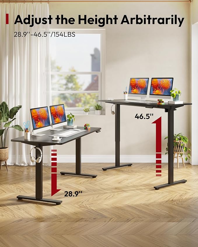 SANODESK Electric Standing Desk 79 x 32 Inches, Height Adjustable Sit Stand with Large Splice Board Desktop for Home Office, Computer Workstations，Memory Ergonomic Computer Desk, Black Frame/Black Top