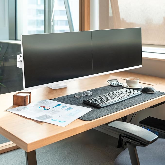 Ergotron – Upgraded LX Pro Premium Dual Monitor Arm, VESA Desk Mount – for 2 Monitors Up to 27 Inches, 4 to 20 lbs Each – White