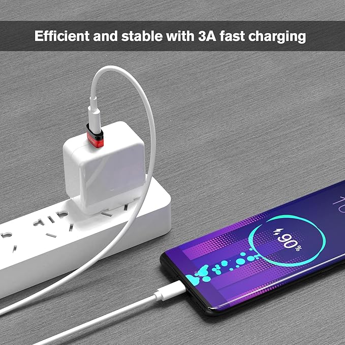 USB C Female to USB Male Adapter 2.0 (red, 4 Pack)