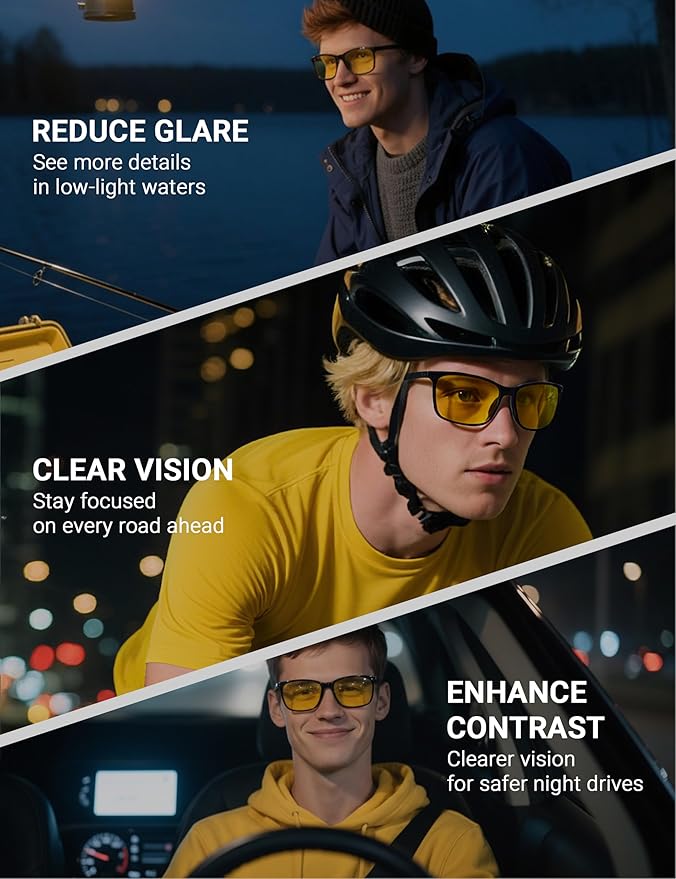 TIJN Sleep Glasses for 99.9% TR90 Blue Green Light Blocking Dual AR Coatings Red Lens for Computer Gaming Reduce Eyestrain, Multi Color