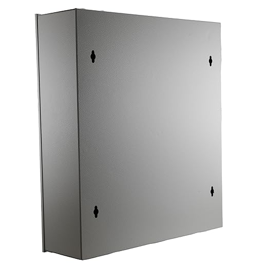 NavePoint Indoor Fiber Enclosure, 48 Port, Supports SC/ST/FC/LC Duplex Adapters, Splice Tray, Wall Mount, SPCC Steel, for FTTH, Telecom, CATV, LAN, Data Centers