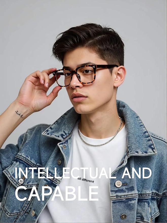 Oversized Square Blue Light Glasses for Woman Men fashion Reduce Eyestrain Protection for TV/Computer/Gaming