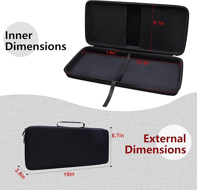 LTGEM Case Compatible with Logitech MK540 Advanced Wireless Keyboard and Mouse Combo, Office Travel Carrying Storage Bag - Black(Case Only)