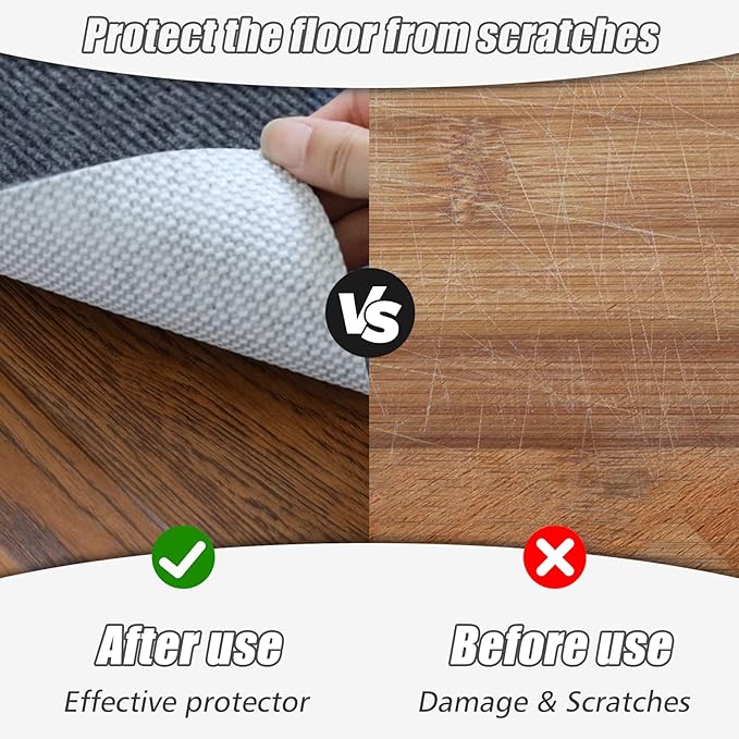 Sycoodeal Office Chair Mat for Hardwood Floor,Office Computer Gaming Chair Mat for Tile Floor,Large Floor Protector Rug,Anti-Slip,Easy to Clean,Grey(48"x55")