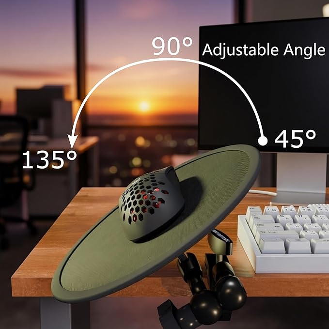 Clamp on Mouse Pad with Magnetic Mouse for Ergonomic Handshake Positioning | Adjustable Tilting Platform Mounts to Desk, Pole, or Chair Armrest