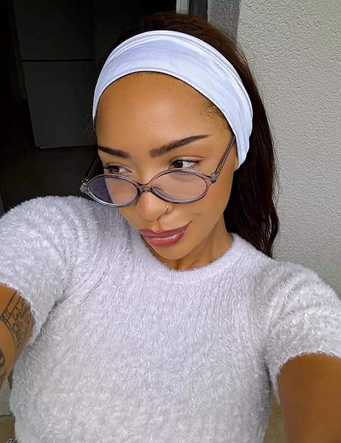 Slocyclub Fashion Oval Blue Light Blocking Glasses for Women Men Vintage Oval Small Frame Eyeglasses Retro Glasses, Grey