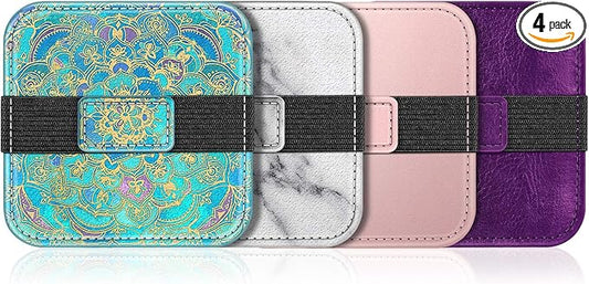 Fintie Screen Cleaning Pad, [4 Pack] Soft Cloth Wipes Screen Cleaner with Elastic Strap for iPad, iPhone, MacBook, Tablets, Laptop (Shades of Blue)