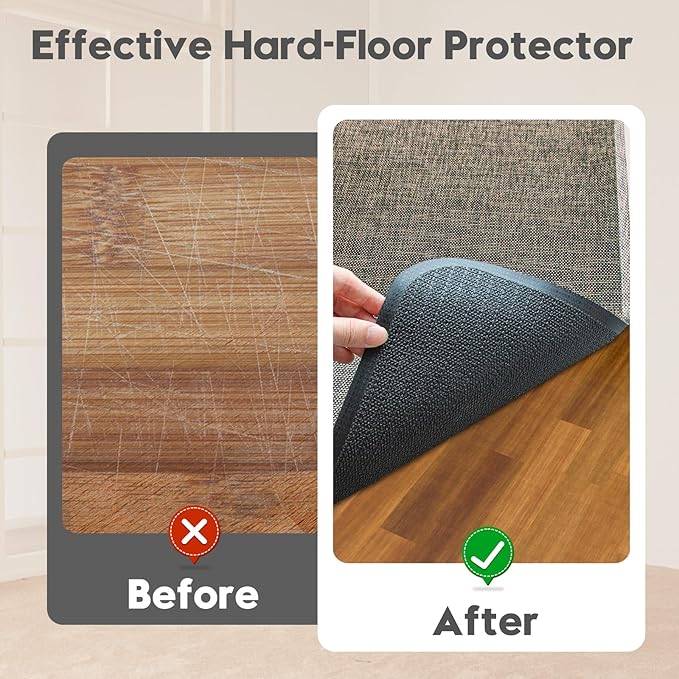 Wansimoo Office Chair Mat for Hardwood and Tile Floor, 40"x48" Floor Mat, Heavy Duty Computer Gaming Chair Mat, Anti-Slip, Non- Curve, Desk Chair Mat,Floor Protector for Home Office(Coffee)