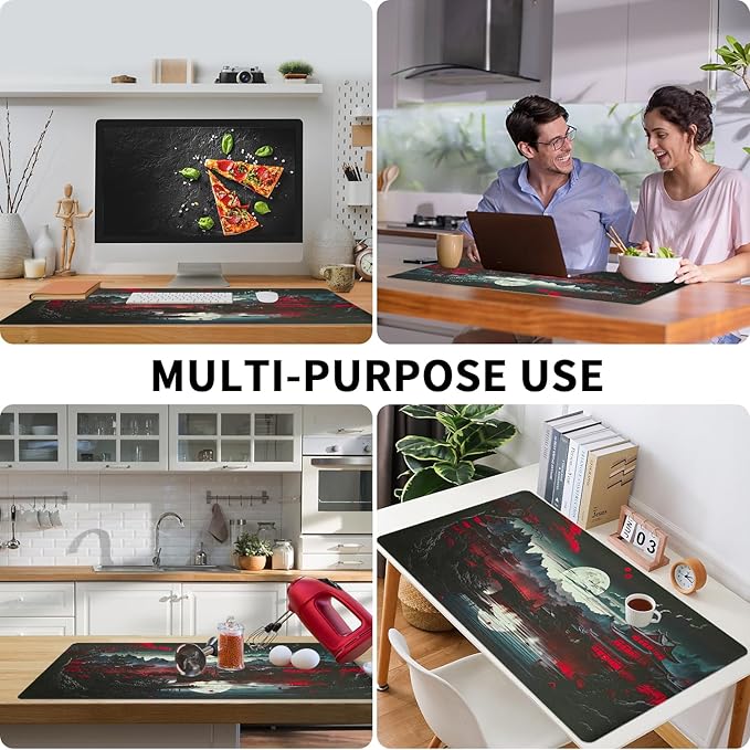 Bloss Japanese Style Desk Mat, Large Leather Desk Pad, Desk Matt for Desktop, Desk Pad Mat Waterproof, Computer Mat for Office Work/Home/Decor(31.5 x 15.7 Inches)