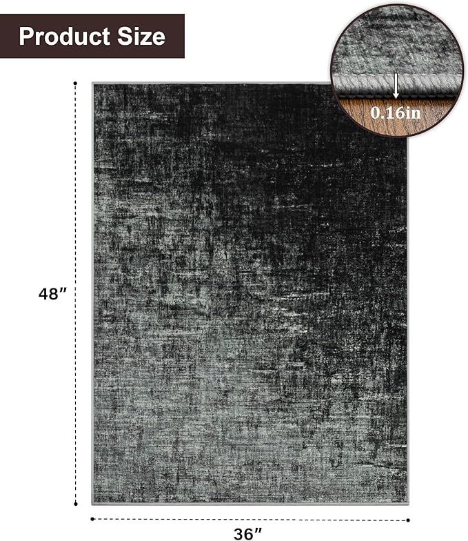 chakme Office Chair Mat for Hardwood Floor, 48"x36" Easy Glide Computer Desk Mat Protector for Rolling Chair Under Desk Rug Nonslip Backing, Machine Wash, (Abstract)