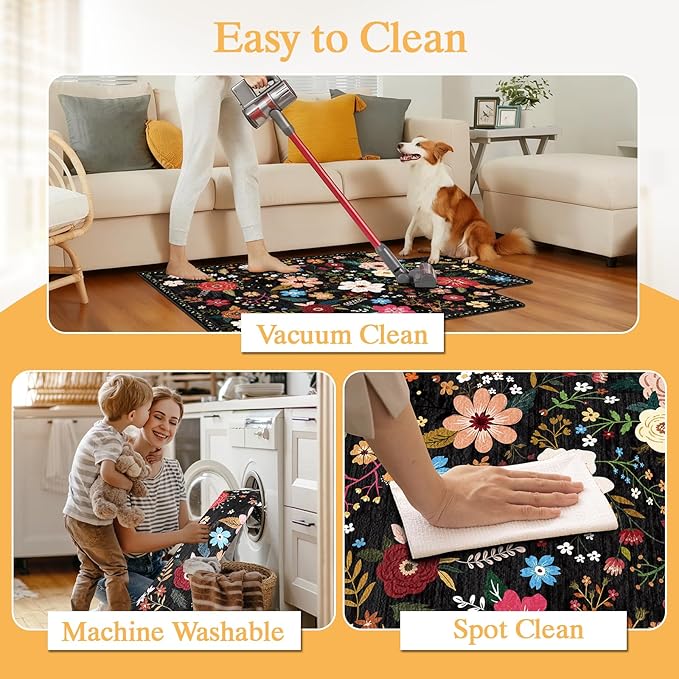 Office Chair Mat for Hardwood Floor & Tile Floor,36"X 48" Heavy Duty Desk Chair Mat for Hard Floors, Under Desk Rug for Rolling Computer Chair,Anti Slip,Low Pile Carpet Protector-Convex Colorful