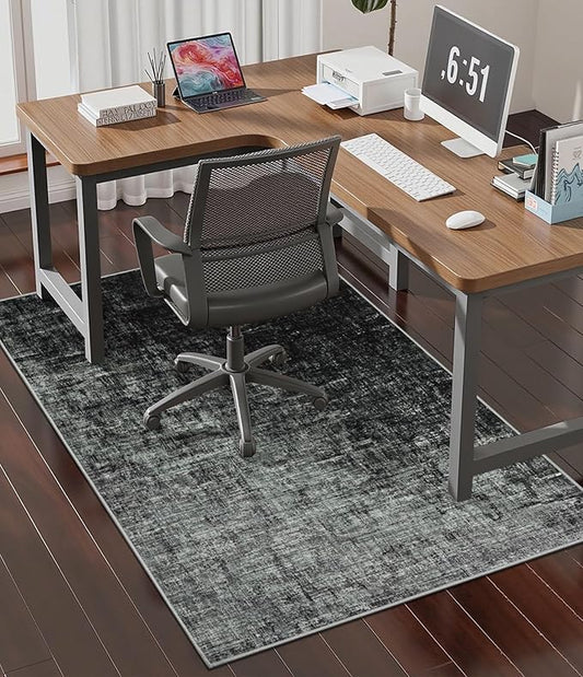 chakme Office Chair Mat for Hardwood Floor, 48"x36" Easy Glide Computer Desk Mat Protector for Rolling Chair Under Desk Rug Nonslip Backing, Machine Wash, (Abstract)