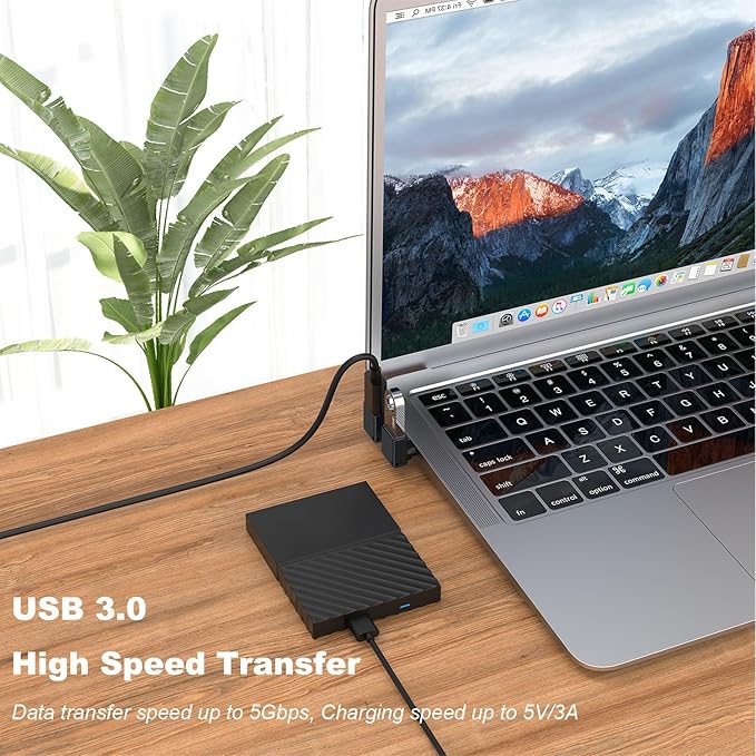 AreMe 2 Pack 90 Degree USB C to USB Adapter, Up and Down Angle USB C Male to USB 3.0 Female Connector Converter Compatible for MacBook Pro Air Laptop and More Type C Devices (Black)