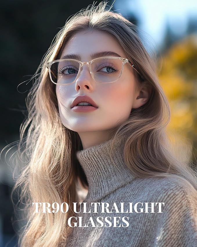 Cyxus Blue Light Blocking Glasses for Men and Women, Ultra Lightweight TR90 Metal Frame Computer Glasses for Gaming, Office, Reading, Digital Screen Protection 8208T34