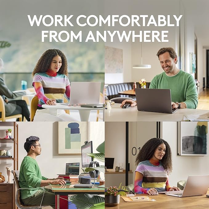 Logitech MX Anywhere 3S Compact Wireless Mouse, Fast Scrolling, 8K DPI Any-Surface Tracking, Quiet Clicks, Programmable Buttons, USB C, Bluetooth, Windows PC, Linux, Chrome, Mac - Pale Grey