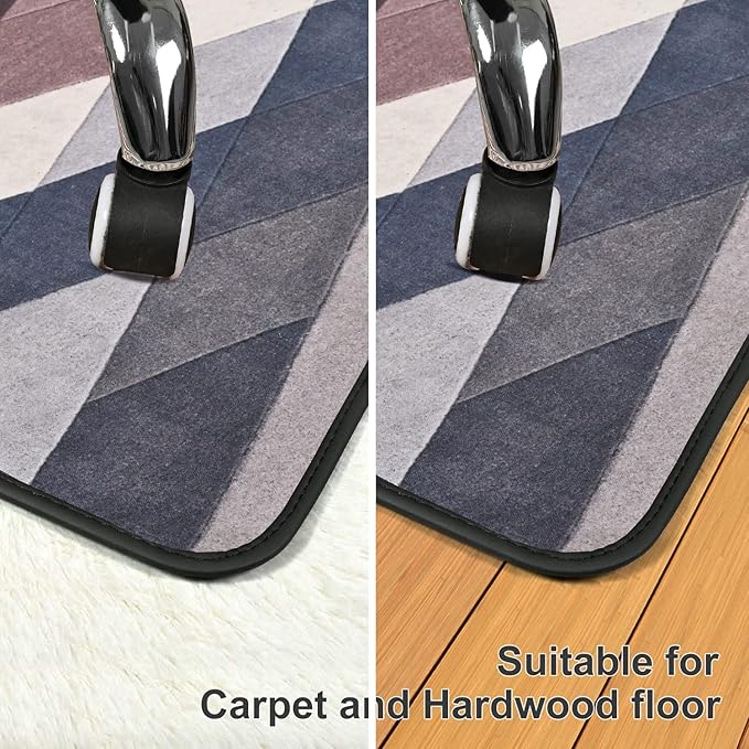 Placoot Heavy Duty Office Chair Mat for Carpet & Hardwood Floors, 48" x 36" Weight 3.5 lbs Floor Mat, Decorative Office Chair Mat, Desk Chair Mat for Carpeted Floors for Home Office
