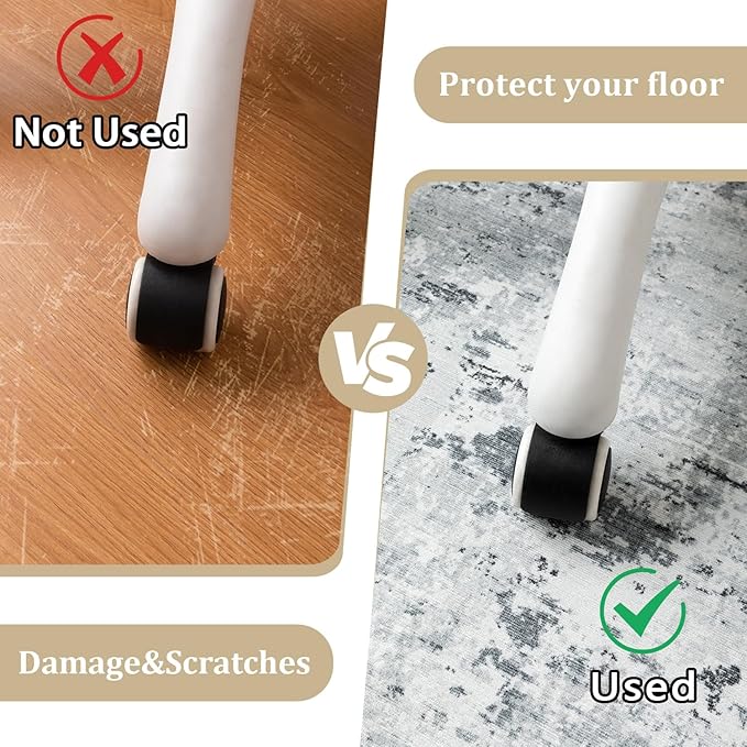 chakme Office Chair Mat for Hardwood Floor, 60"x45" Easy Glide Computer Desk Mat Protector for Rolling Chair Under Desk Rug Nonslip Backing, Machine Wash, (Boho)