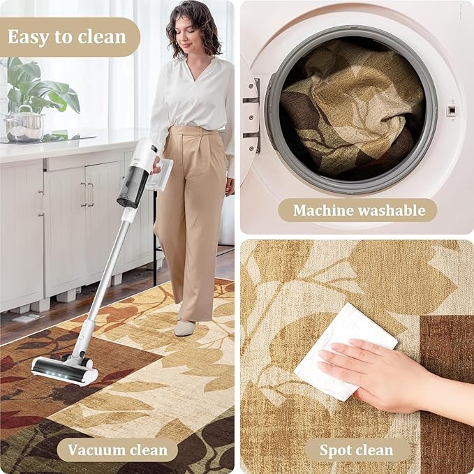 Office Chair Mat for Hardwood Floor, 48"x36" Easy Glide Computer Desk Mat Protector for Rolling Chair Under Desk Rug Nonslip Backing, Machine Wash (Modern)