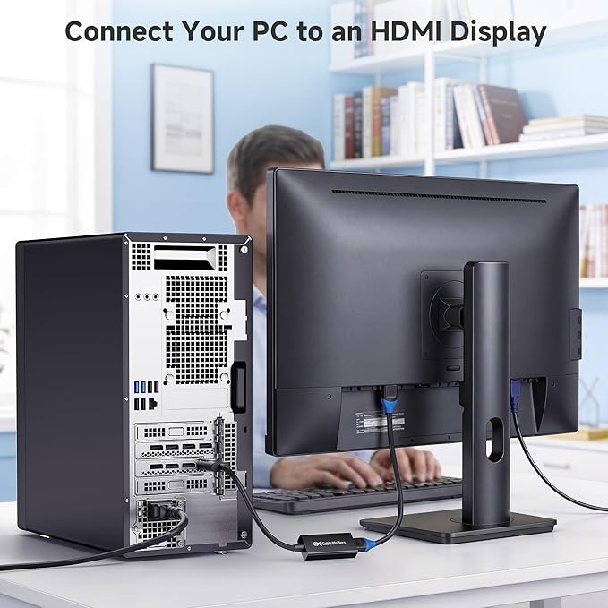 Cable Matters DisplayPort to HDMI Adapter (DP to HDMI Adapter is NOT Compatible with USB Ports, Do NOT Order for USB Ports on Computers)
