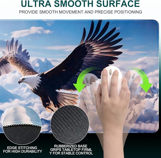 3 in 1 Set Ergonomic Mouse Pad with Wrist Rest, Keyboard Wrist Rest, Non-Slip Desk Pad, Memory Foam Breathable Support for Prolonged Typing and Mouse Use, Relief from Wrist Fatigue Jamboa