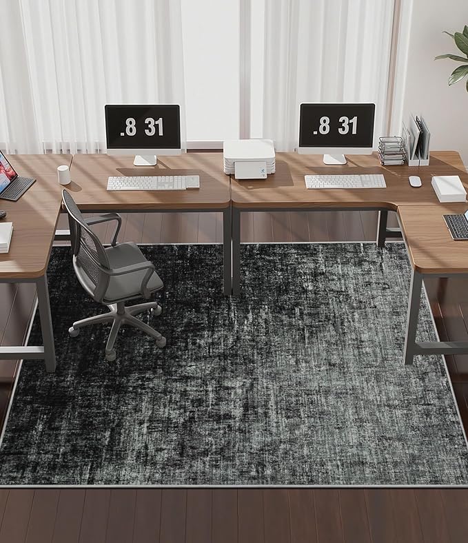 chakme Office Chair Mat for Hardwood Floor, 72"x48" Easy Glide Computer Desk Mat Protector for Rolling Chair Under Desk Rug Nonslip Backing, Machine Wash, (Abstract)