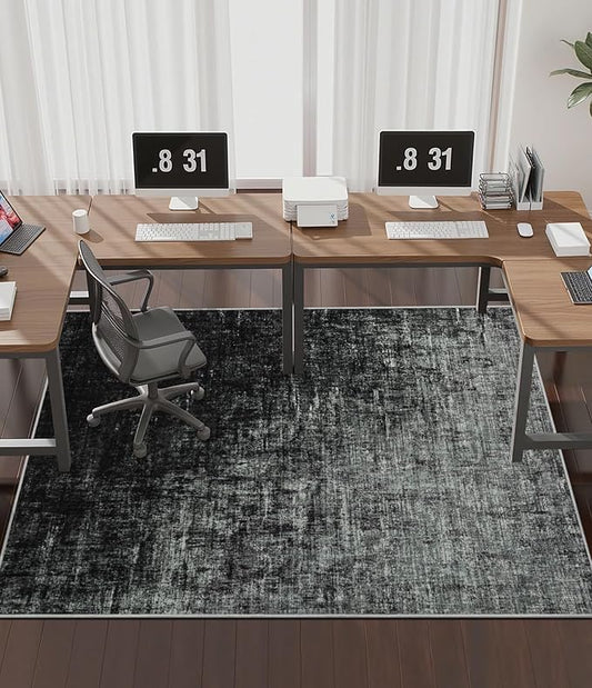 chakme Office Chair Mat for Hardwood Floor, 72"x48" Easy Glide Computer Desk Mat Protector for Rolling Chair Under Desk Rug Nonslip Backing, Machine Wash, (Abstract)