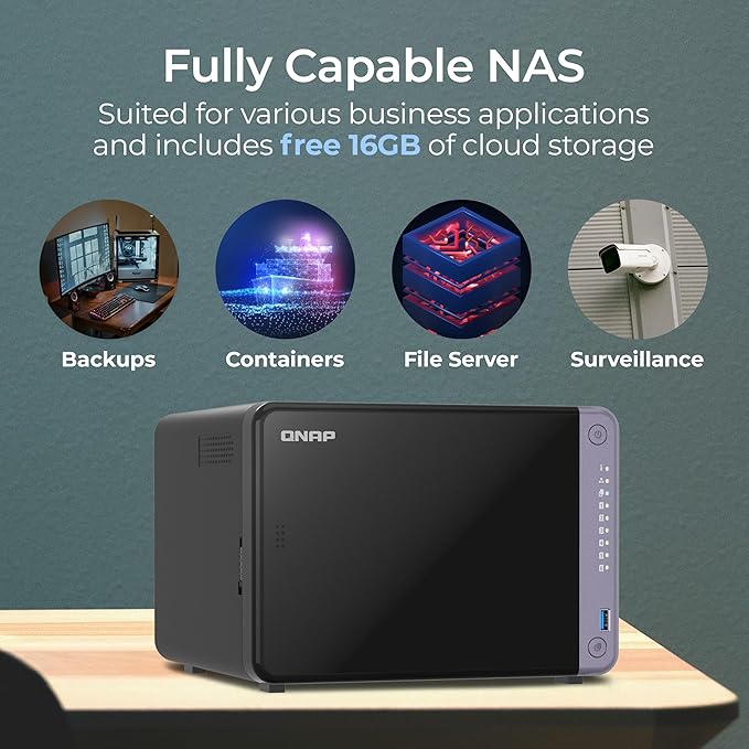 QNAP TS-632X-4G-US 6 Bay 10GbE Desktop NAS with ARM Alpine AL524 Quad-core Processor and 4 GB DDR4 RAM (Diskless)
